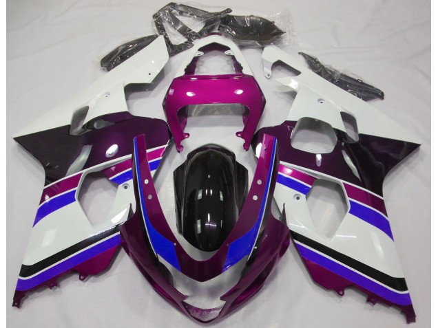 Rose Brillant & Bleu 04-05 Suzuki GSXR 600-750 Carénage Rose Brillant & Bleu 04-05 Suzuki GSXR 600-750 Carénage