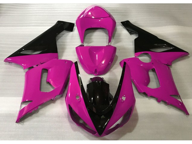 Rose Brillant & Noir 05-06 Kawasaki ZX6R Carénage Rose Brillant & Noir 05-06 Kawasaki ZX6R Carénage