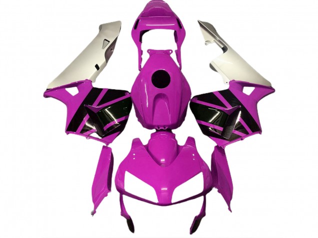 Rose Vif & Argent Mat 03-04 Honda CBR600RR Carénage Rose Vif & Argent Mat 03-04 Honda CBR600RR Carénage