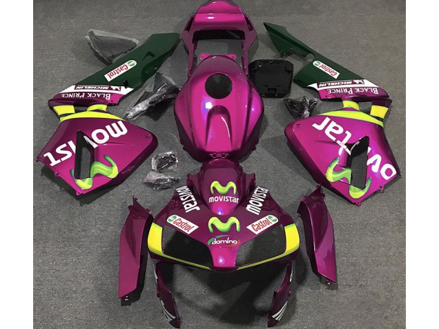 Rose Vif Movistar 03-04 Honda CBR600RR Carénage Rose Vif Movistar 03-04 Honda CBR600RR Carénage