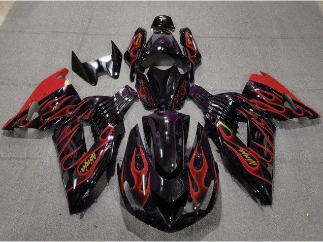 Rosso Fiamma 06-11 Kawasaki ZX14R Carénage Rosso Fiamma 06-11 Kawasaki ZX14R Carénage