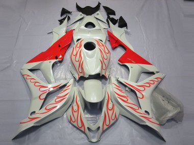 Rosso Fiamma Su Bianco 07-08 Honda CBR600RR Carénage