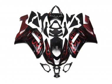 Rosso Lucido Fiamma 07-08 Kawasaki ZX6R Carénage