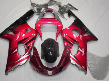Rouge & Argent 01-03 Suzuki GSXR 600-750 Carénage