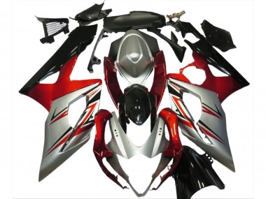 Rouge & Argent 05-06 Suzuki GSXR 1000 Carénage