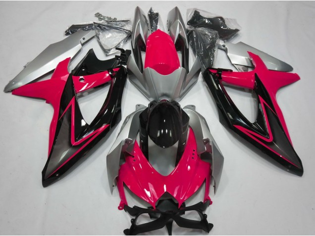 Rouge & Argent 08-10 Suzuki GSXR 600-750 Carénage Rouge & Argent 08-10 Suzuki GSXR 600-750 Carénage