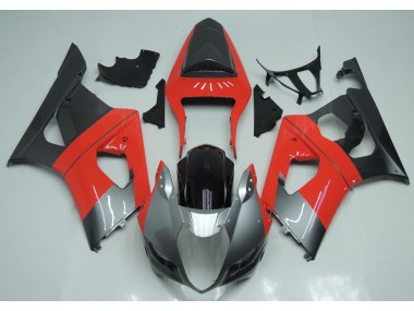 Rouge Argent & Noir 03-04 Suzuki GSXR 1000 Carénage