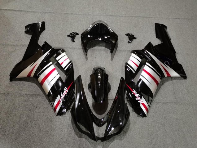 Rouge Argent & Noir 07-08 Kawasaki ZX6R Carénage Rouge Argent & Noir 07-08 Kawasaki ZX6R Carénage