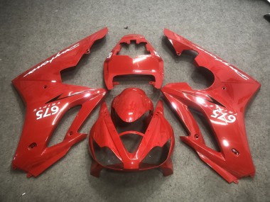 Rouge Avec Décalcomanies Blanches 06-08 Triumph Daytona 675 Carénage
