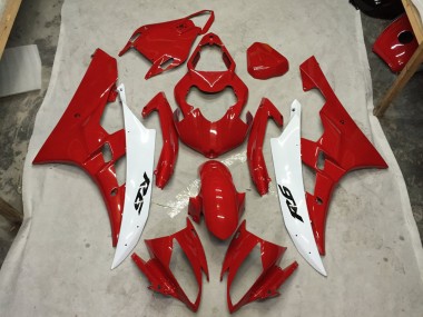 Rouge & Blanc 06-07 Yamaha R6 Carénage