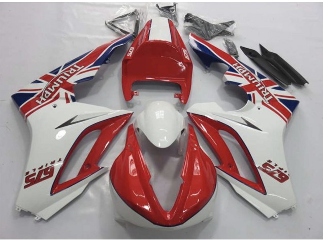 Rouge & Blanc 09-12 Triumph Daytona 675 Carénage Rouge & Blanc 09-12 Triumph Daytona 675 Carénage