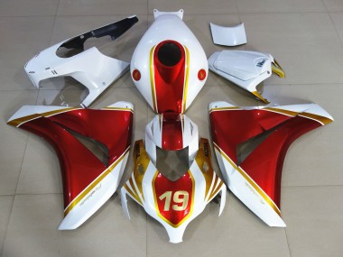 Rouge & Blanc 19 08-11 Honda CBR1000RR Carénage