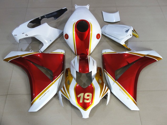 Rouge & Blanc 19 08-11 Honda CBR1000RR Carénage