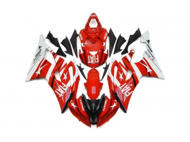 Rouge & Blanc Avec Des Étoiles 08-16 Yamaha R6 Carénage