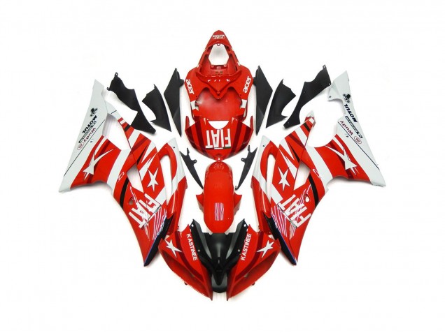 Rouge & Blanc Avec Des Étoiles 08-16 Yamaha R6 Carénage