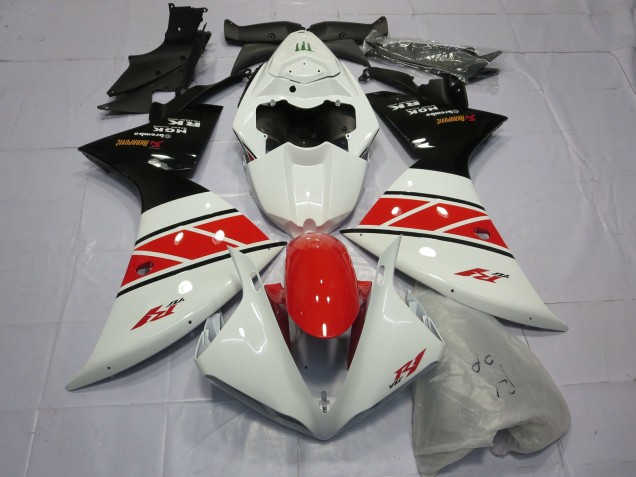 Rouge Blanc & Noir 12-14 Yamaha R1 Carénage Rouge Blanc & Noir 12-14 Yamaha R1 Carénage
