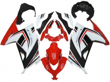Rouge Blanc & Noir Brillant 13-18 Kawasaki Ninja 300 Carénage