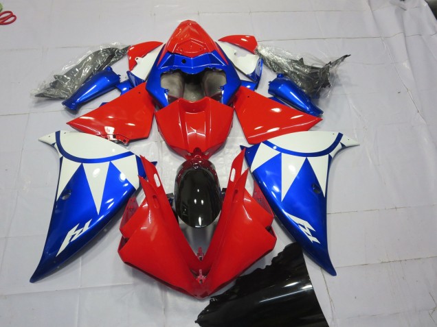 Rouge Bleu & Blanc 12-14 Yamaha R1 Carénage Rouge Bleu & Blanc 12-14 Yamaha R1 Carénage