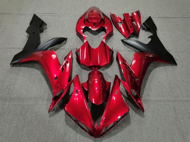 Rouge Bonbon & Noir 04-06 Yamaha R1 Carénage Rouge Bonbon & Noir 04-06 Yamaha R1 Carénage
