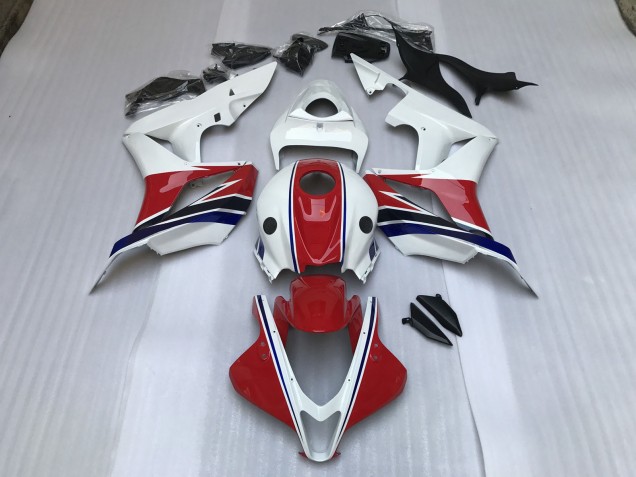 Rouge Brillant & Blanc 07-08 Honda CBR600RR Carénage Rouge Brillant & Blanc 07-08 Honda CBR600RR Carénage