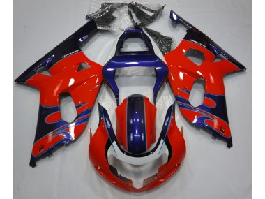 Rouge Brillant & Bleu 01-03 Suzuki GSXR 600-750 Carénage