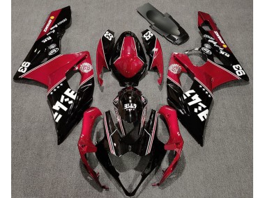 Rouge Brillant & Noir Personnalisé 05-06 Suzuki GSXR 1000 Carénage