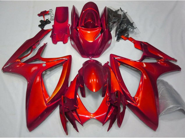 Rouge Brillant Uni 06-07 Suzuki GSXR 600-750 Carénage Rouge Brillant Uni 06-07 Suzuki GSXR 600-750 Carénage