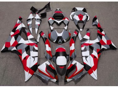 Rouge Camouflage Uni 08-16 Yamaha R6 Carénage
