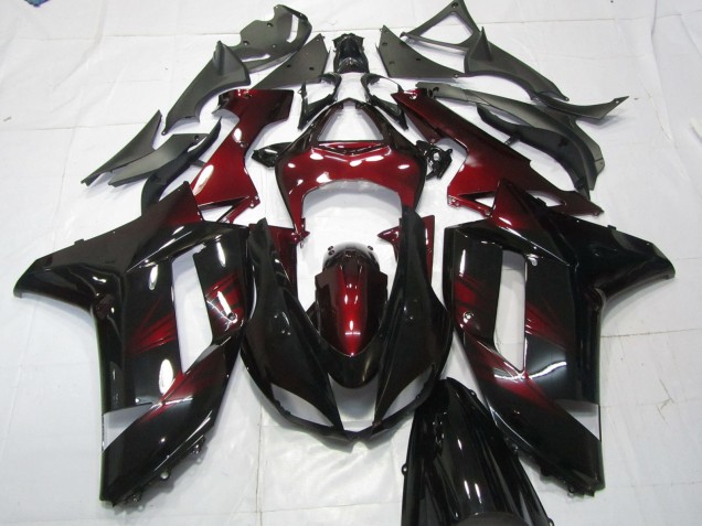 Rouge Foncé 07-08 Kawasaki ZX6R Carénage Rouge Foncé 07-08 Kawasaki ZX6R Carénage