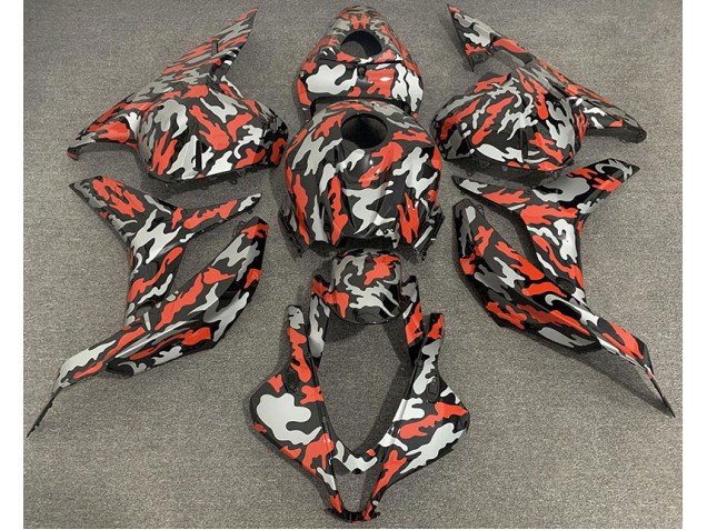 Rouge Gris Camouflage 09-12 Honda CBR600RR Carénage Rouge Gris Camouflage 09-12 Honda CBR600RR Carénage