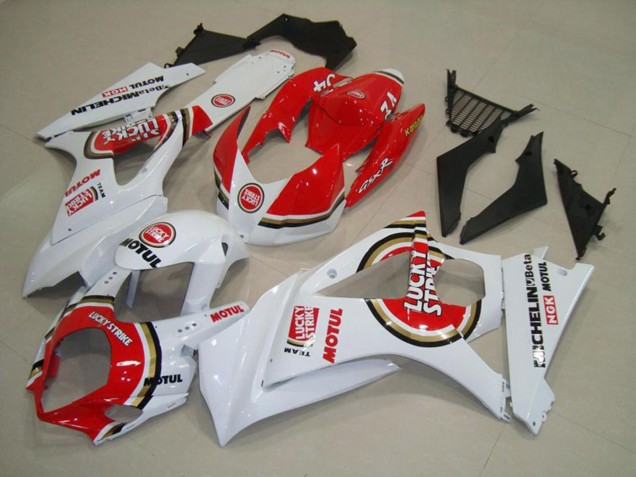 Rouge Lucky Strike 07-08 Suzuki GSXR 1000 Carénage Rouge Lucky Strike 07-08 Suzuki GSXR 1000 Carénage