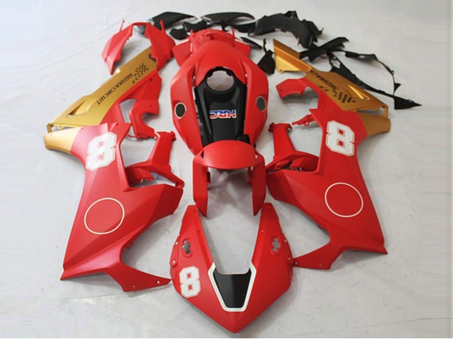 Rouge Mat & Or Mat 17-23 Honda CBR1000RR Carénage Rouge Mat & Or Mat 17-23 Honda CBR1000RR Carénage
