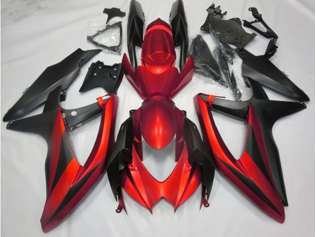 Rouge Mat Sans R 08-10 Suzuki GSXR 600-750 Carénage Rouge Mat Sans R 08-10 Suzuki GSXR 600-750 Carénage