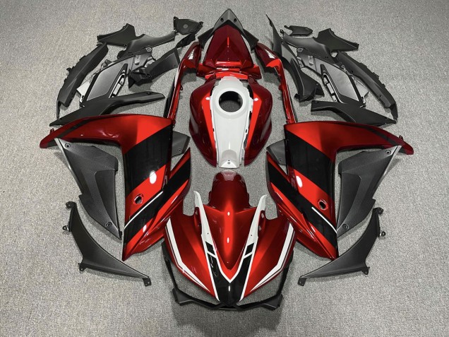 Rouge Noir & Blanc 15-18 Yamaha R3 Carénage