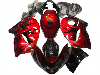 Rouge & Noir Flamme 97-07 Suzuki GSXR 1300 Carénage