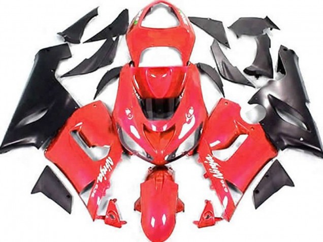 Rouge & Noir Mat 05-06 Kawasaki ZX6R Carénage Rouge & Noir Mat 05-06 Kawasaki ZX6R Carénage