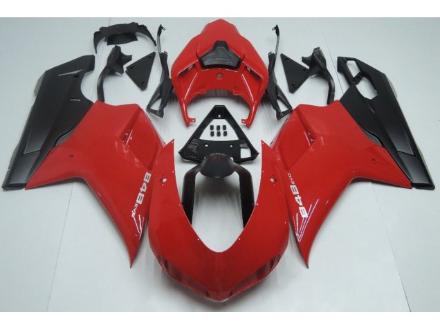 Rouge Noir Mat 07-14 Ducati 848 1098 1198 Carénage Rouge Noir Mat 07-14 Ducati 848 1098 1198 Carénage
