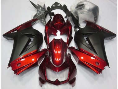 Rouge & Noir Mat 08-12 Kawasaki Ninja 250 Carénage