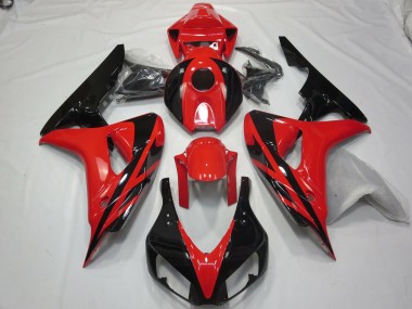 Rouge Noir OEM Style Sans Décalcomanies 06-07 Honda CBR1000RR Carénage