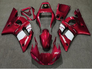 Rouge Profond & Blanc 98-02 Yamaha R6 Carénage