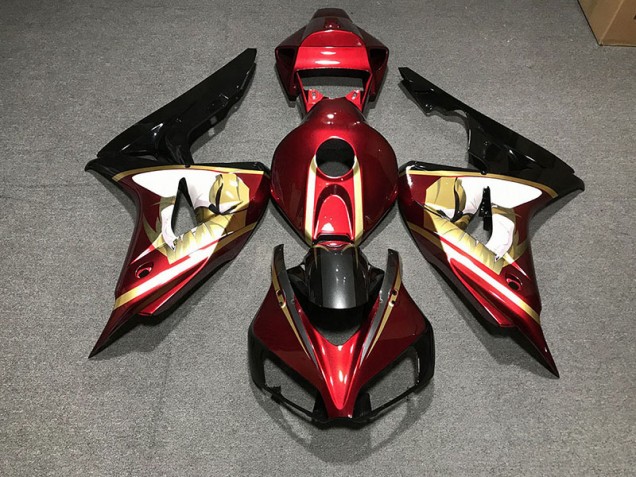 Rouge Profond & Or 06-07 Honda CBR1000RR Carénage Rouge Profond & Or 06-07 Honda CBR1000RR Carénage