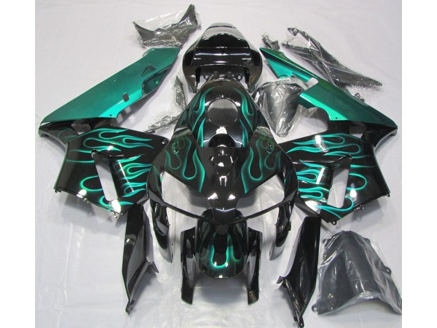 Sarcelle Brillant Flamme 05-06 Honda CBR600RR Carénage Sarcelle Brillant Flamme 05-06 Honda CBR600RR Carénage
