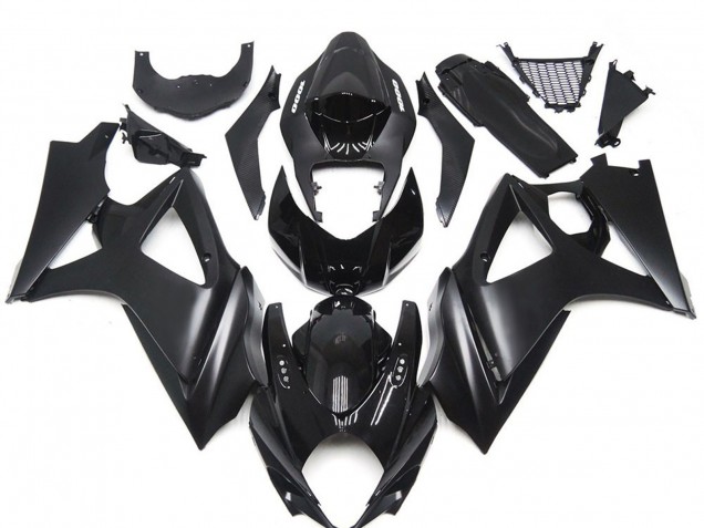 Slick Noir Mat Personnalisé 07-08 Suzuki GSXR 1000 Carénage Slick Noir Mat Personnalisé 07-08 Suzuki GSXR 1000 Carénage