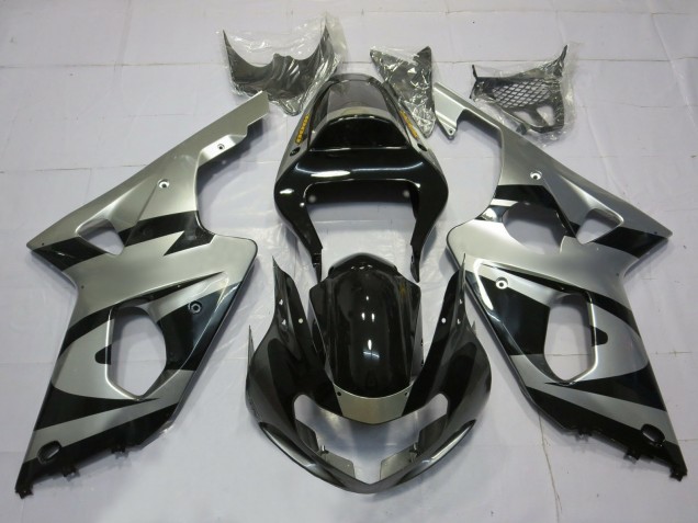 Style Argent & Noir OEM 00-02 Suzuki GSXR 1000 Carénage