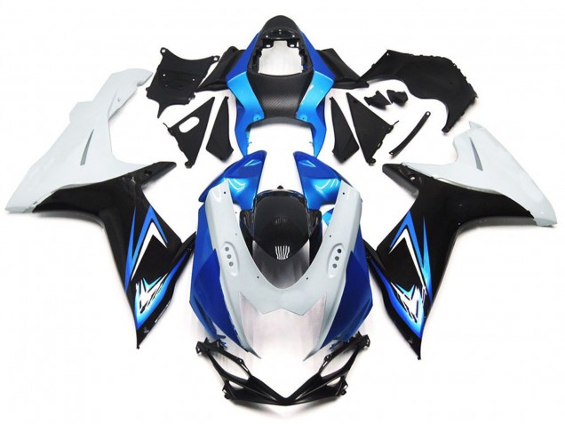 Style Bleu Clair & Blanc Brillant Avec Noir 11-24 Suzuki GSXR 600-750 Carénage Style Bleu Clair & Blanc Brillant Avec Noir 11-24 Suzuki GSXR 600-750 Carénage