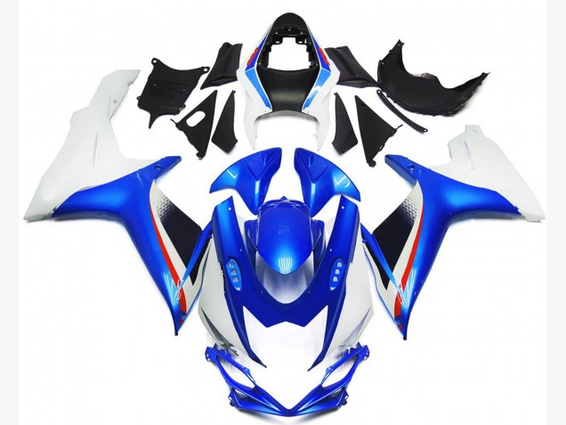 Style Bleu Profond & Blanc Brillant 11-24 Suzuki GSXR 600-750 Carénage Style Bleu Profond & Blanc Brillant 11-24 Suzuki GSXR 600-750 Carénage