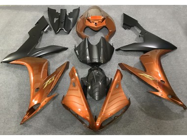 Style Orange Brillant & Fibre De Carbone 04-06 Yamaha R1 Carénage