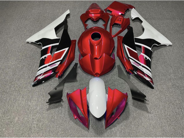 Style Rouge Noir & Blanc OEM 08-16 Yamaha R6 Carénage Style Rouge Noir & Blanc OEM 08-16 Yamaha R6 Carénage