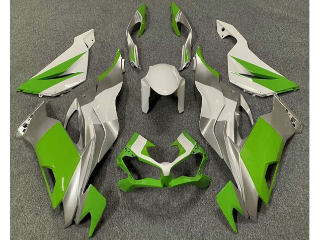 Vert Blanc & Argent 19-23 Kawasaki ZX6R Carénage Vert Blanc & Argent 19-23 Kawasaki ZX6R Carénage