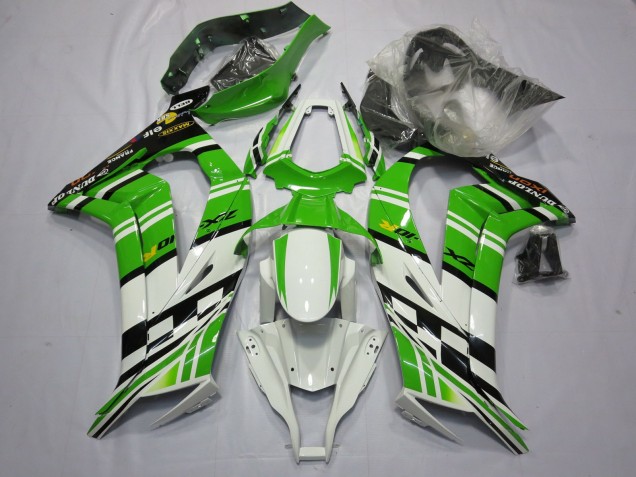 Vert Blanc Noir 11-15 Kawasaki ZX10R Carénage Vert Blanc Noir 11-15 Kawasaki ZX10R Carénage